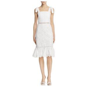 Sam Edelman IVORY Tie Strap‎ Eyelet Sundress Size 2